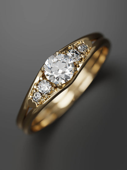 Gold diamond ring