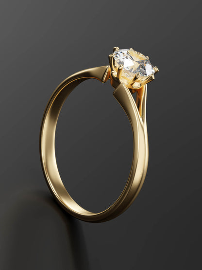 Gold diamond ring