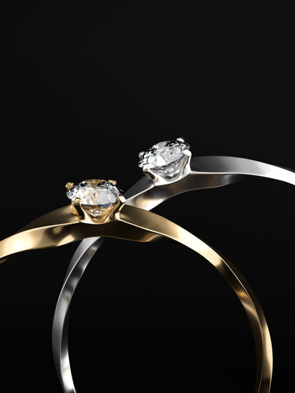 Gold diamond ring