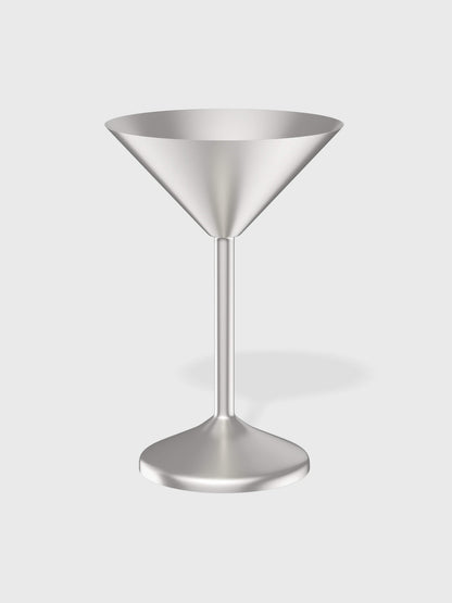 Silver martini glass