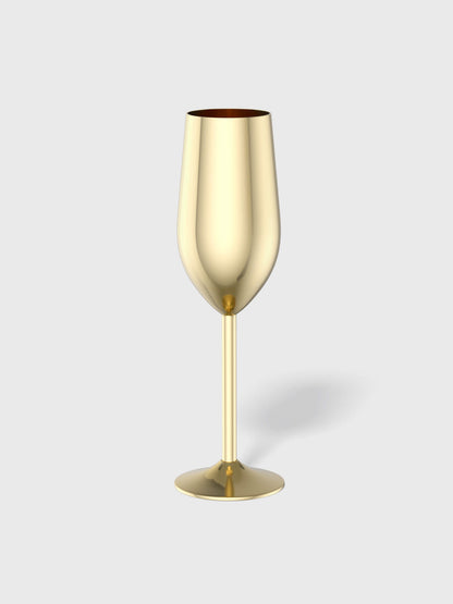 Silver champagne glass