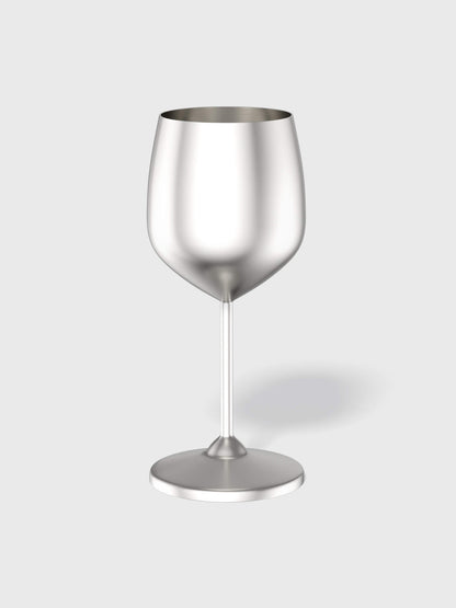 Silver wine glass