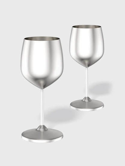 Silver wine glass