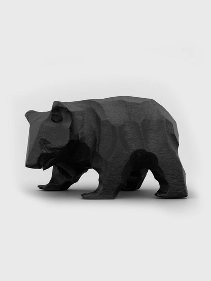 Wooden bear sculpture