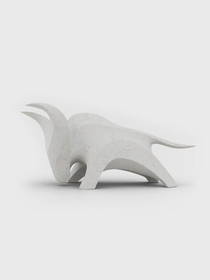 Modern abstract bull sculpture