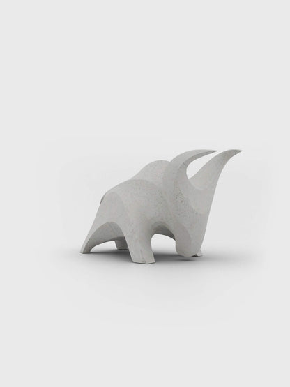 Modern abstract bull sculpture